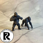A dnd miniature ape painted.
