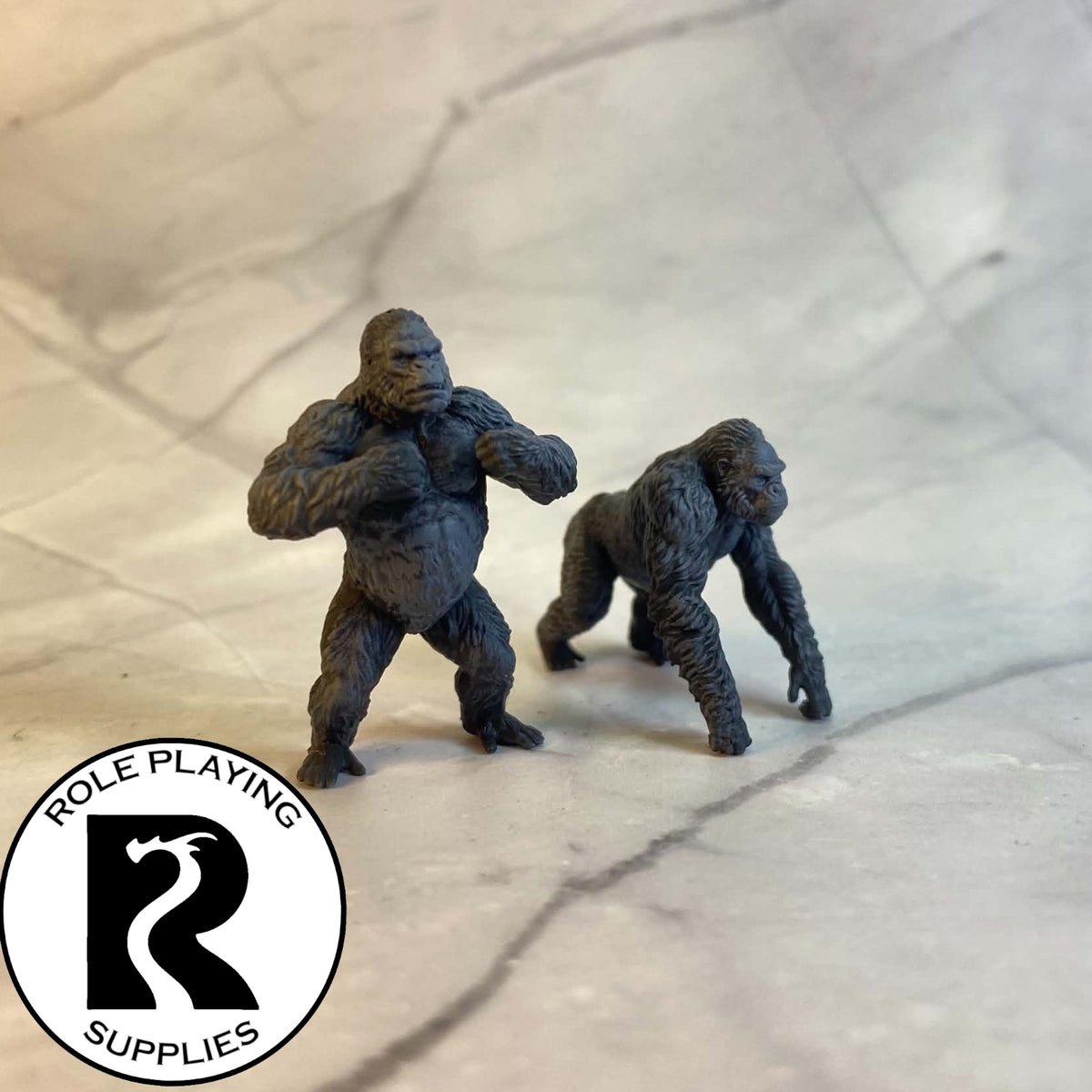 A dnd miniature ape painted.
