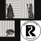 A dnd miniature archmage , photo showing all 3 angles with sizes in mm.