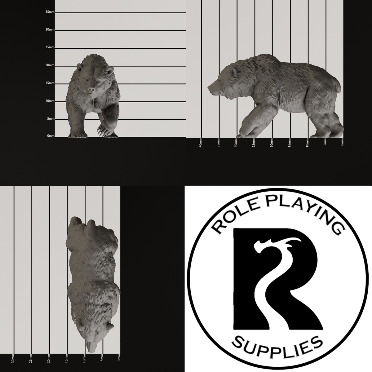 Brown Bear 28mm Resin Miniature