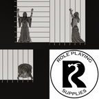 A dnd miniature cult fanatic, photo showing all 3 angles with sizes in mm.
