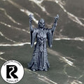 A dnd miniature cult fanatic primed in black.
