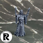 A dnd miniature cult fanatic primed in black.

