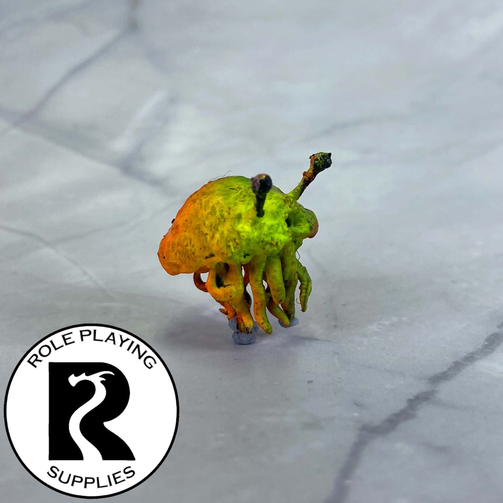 A dnd miniature flumph painted.