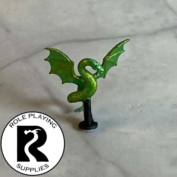 A dnd miniature flying snake painted.