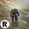 A dnd miniature galeb duhr primed in black.