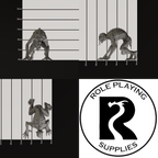 A dnd miniature ghoul, photo showing all 3 angles with sizes in mm.
