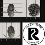 A dnd miniature giant centipede , photo showing all 3 angles with sizes in mm.