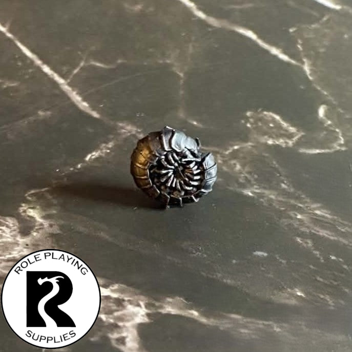 A dnd miniature giant centipede primed in black.