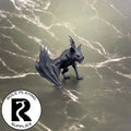 A dnd miniature giant bat primed in black.
