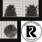 A dnd miniature gibbering mouther, photo showing all 3 angles with sizes in mm.
