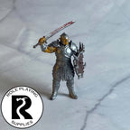 A dnd miniature hobgoblin captain painted.