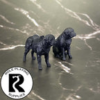 A dnd miniature mastiff primed in black.
