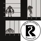 A dnd miniature meenlock , photo showing all 3 angles with sizes in mm.
