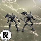 A dnd miniature monodrone primed in black.
