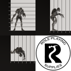 A dnd miniature needle blight, photo showing all 3 angles with sizes in mm.
