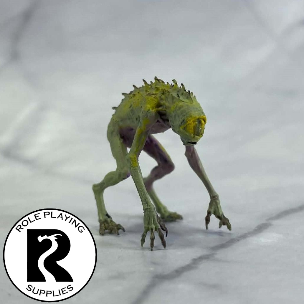 A dnd miniature nothic painted.
