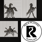 A dnd miniature pentadrone, photo showing all 3 angles with sizes in mm.