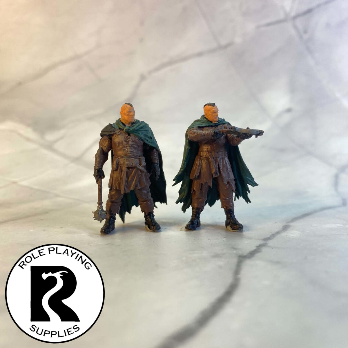 A dnd miniature thug painted.
