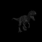 A dnd miniature allosaurus AR model.