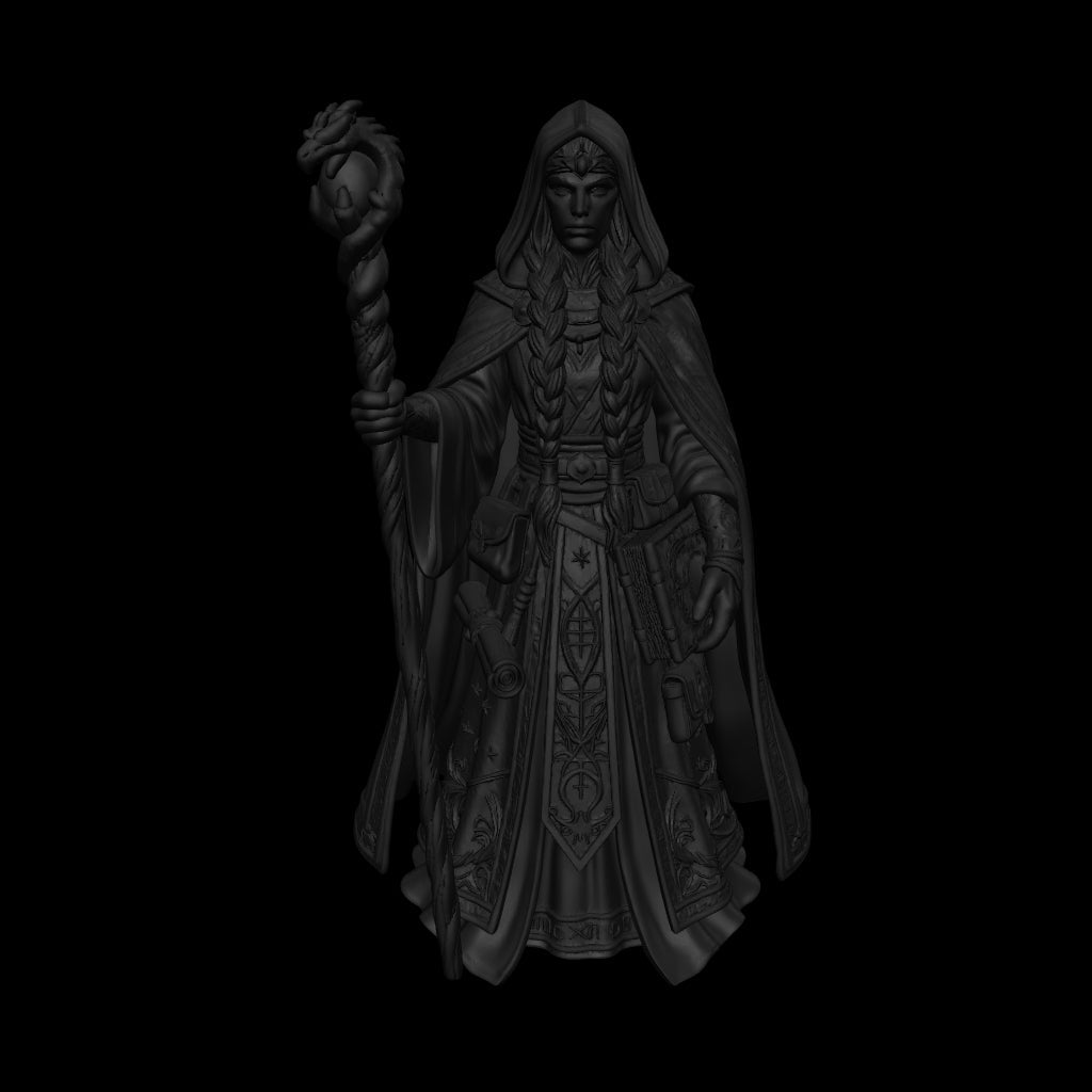A dnd miniature archmage AR model.
