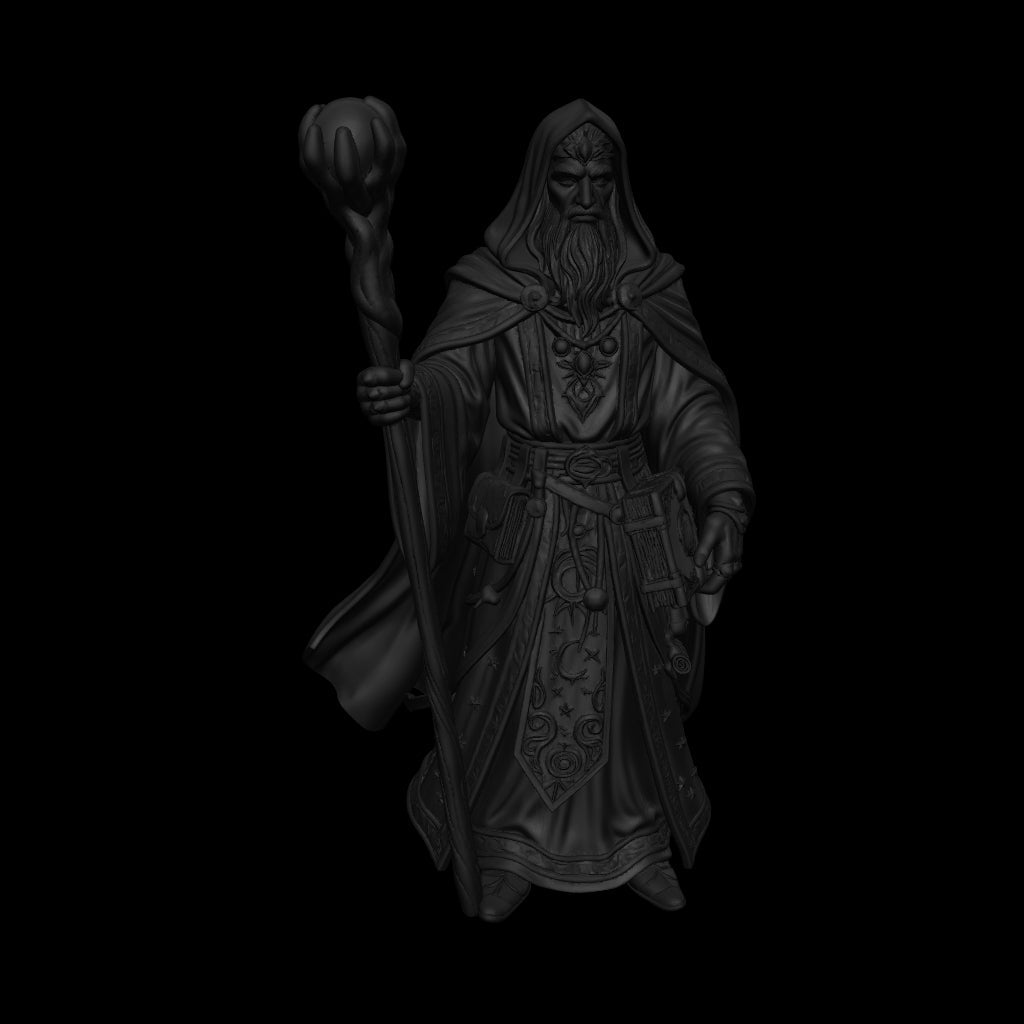 A dnd miniature archmage AR model.
