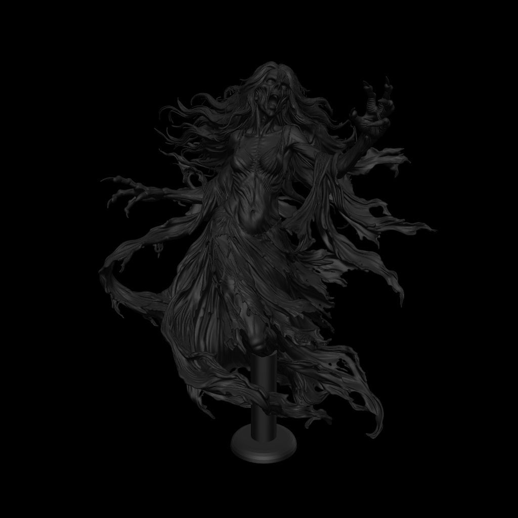 A dnd miniature banshee AR model.
