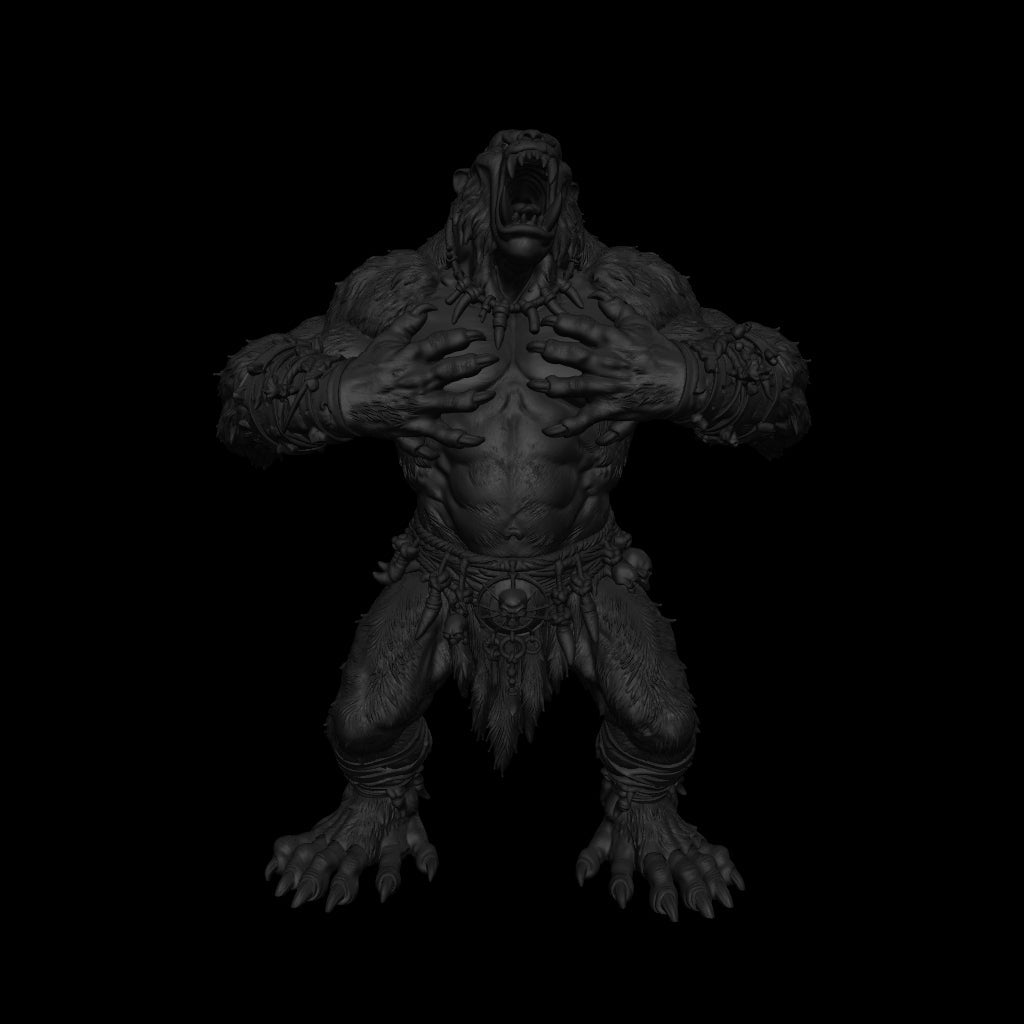 A dnd miniature barlgura AR model.
