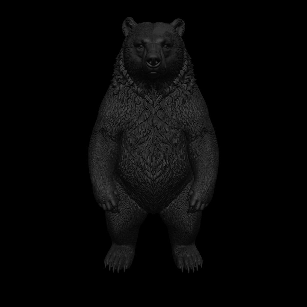 A dnd miniature black bear AR model.
