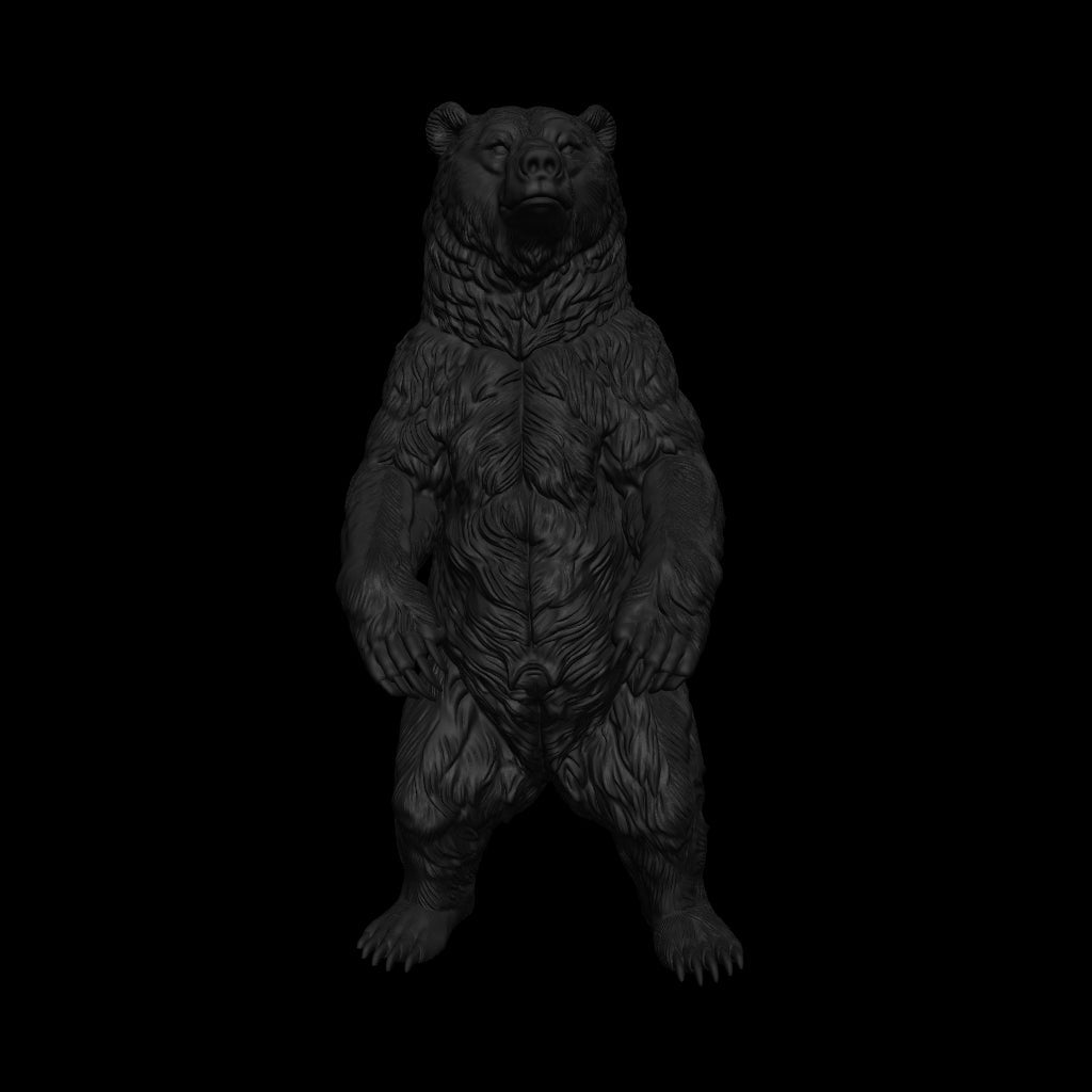A dnd miniature brown bear AR model.
