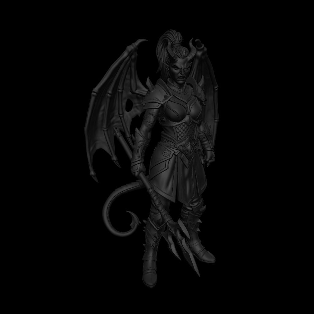 A dnd miniature cambion AR model.
