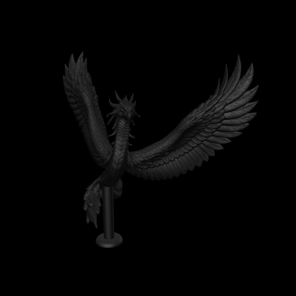 A dnd miniature couatl AR model.
