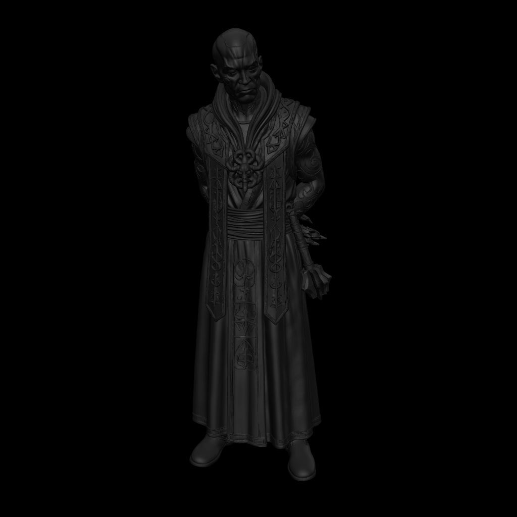 A dnd miniature cult fanatic AR model.
