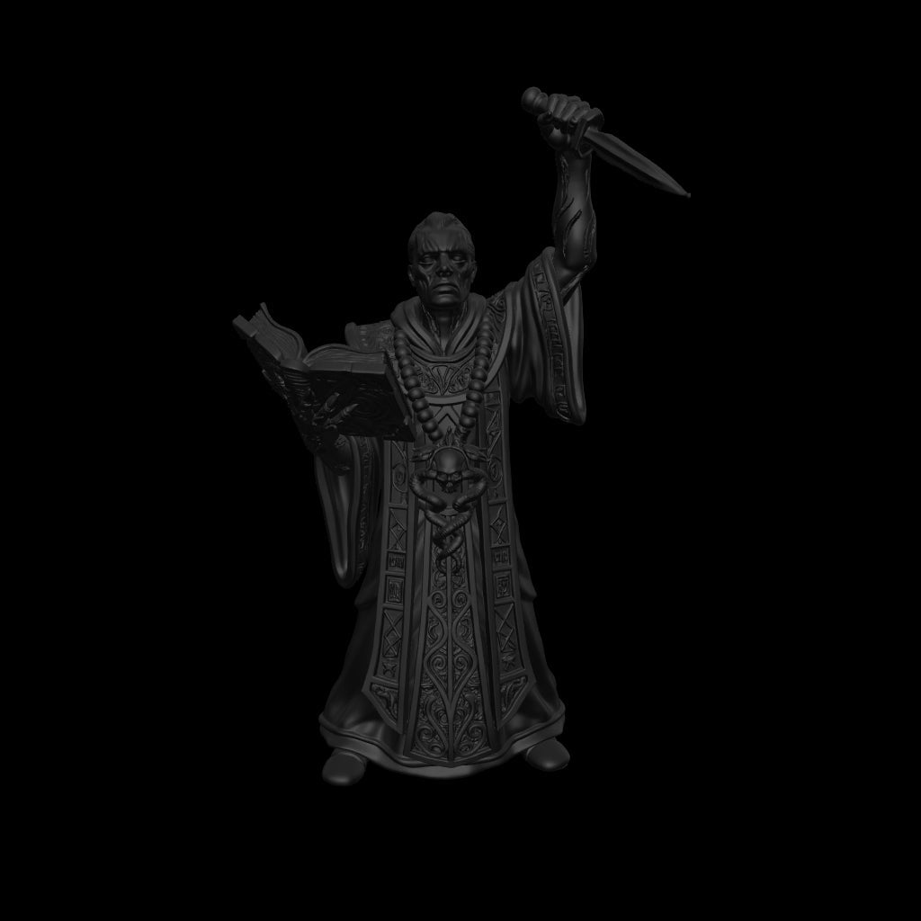 A dnd miniature cult fanatic AR model.
