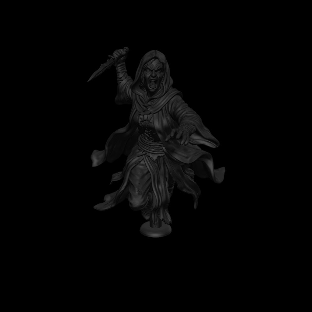 A dnd miniature cultist AR model.
