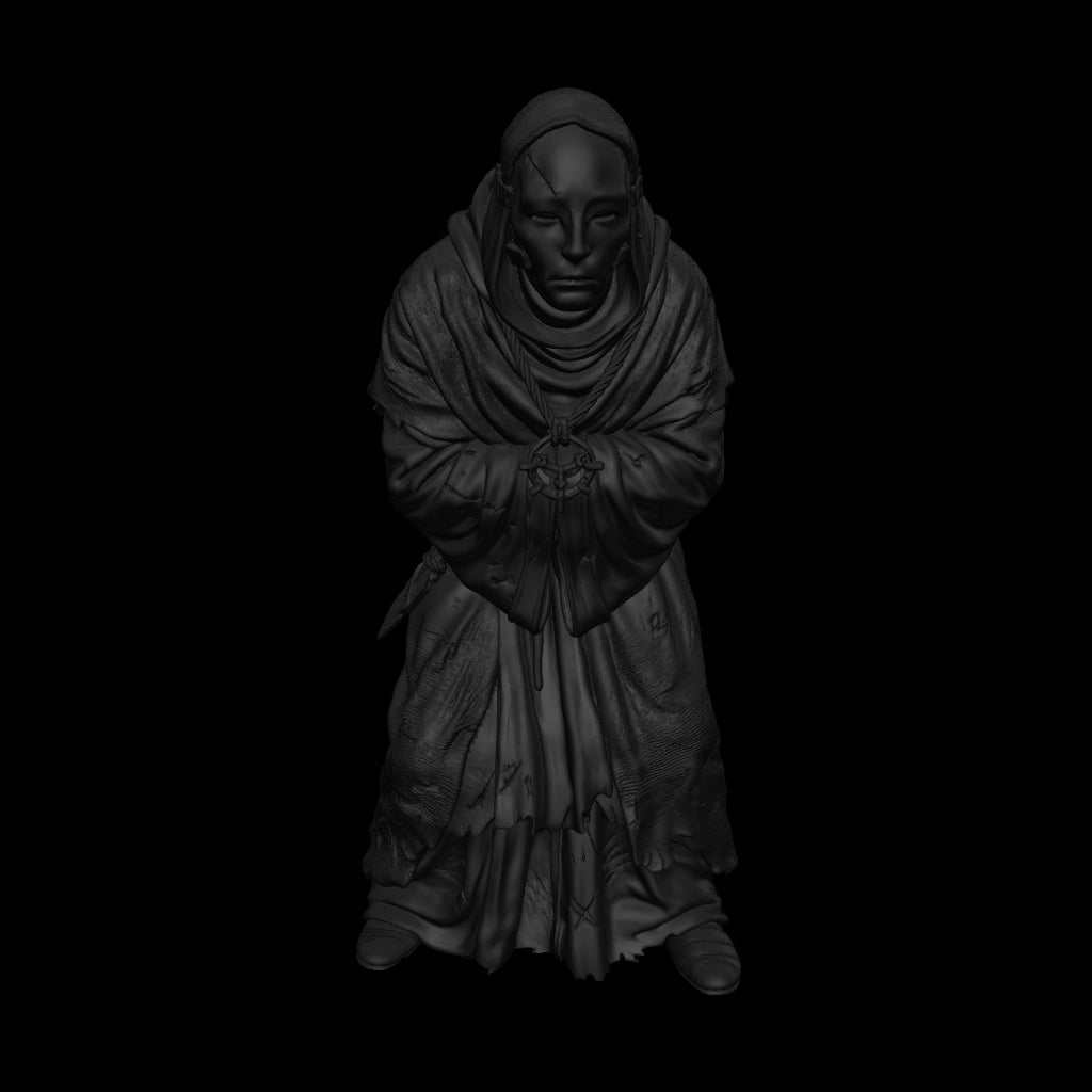 A dnd miniature cultist AR model.
