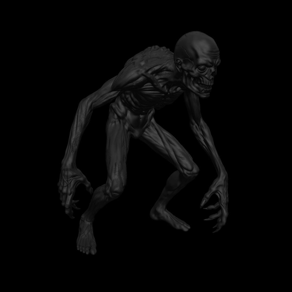 A dnd miniature ghoul AR model.
