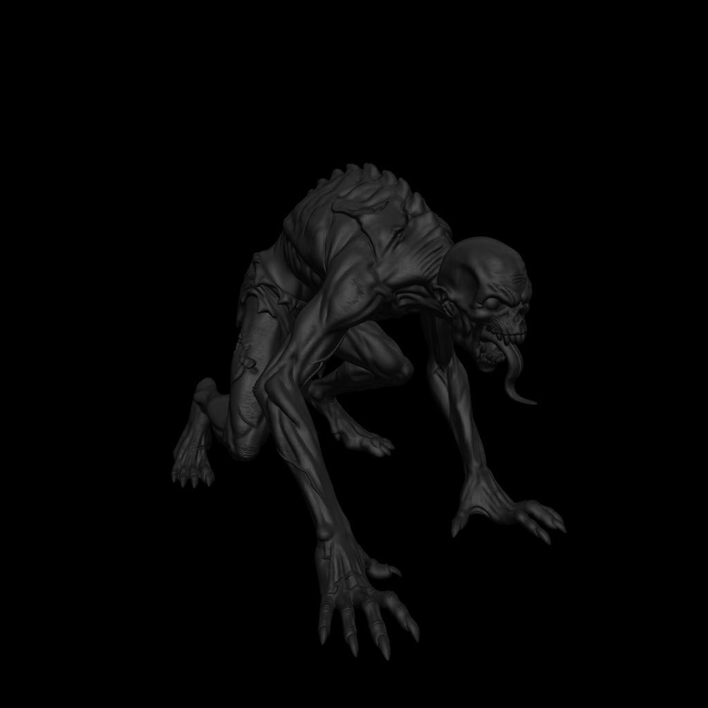 A dnd miniature ghoul AR model.
