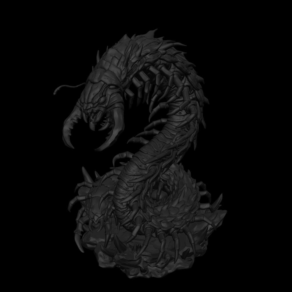 A dnd miniature giant centipede AR model.