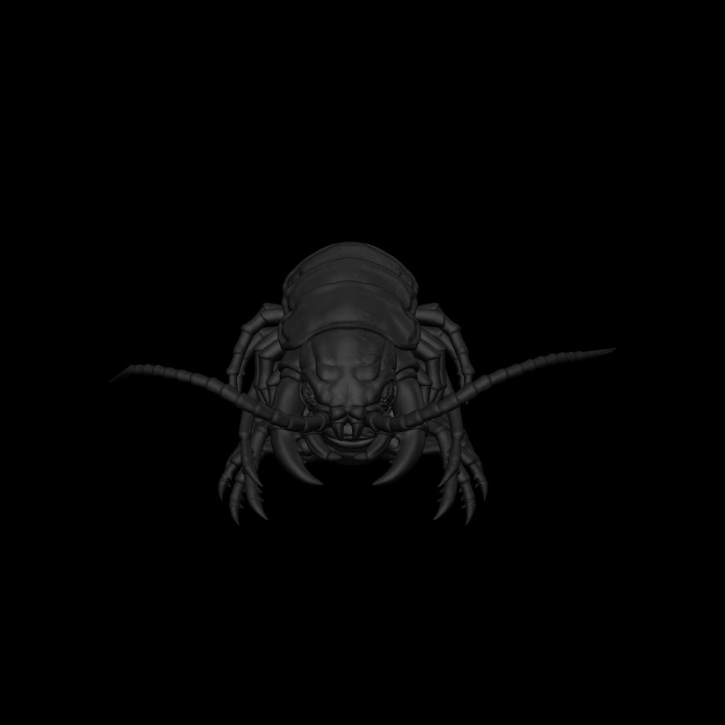 A dnd miniature giant centipede AR model.