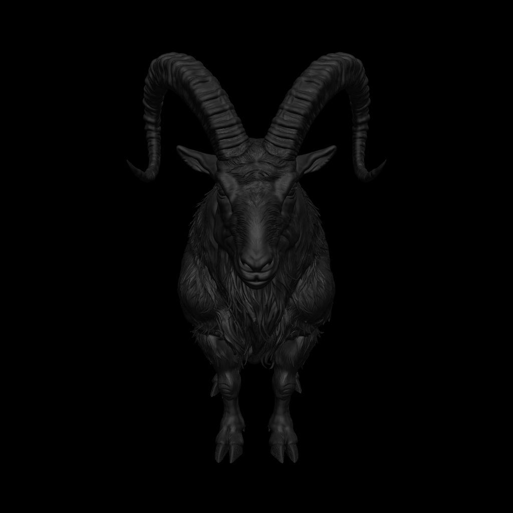 A dnd miniature giant goat AR model.