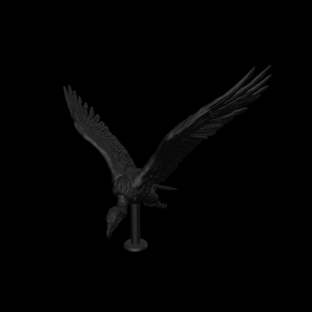 A dnd miniature giant vulture AR model.
