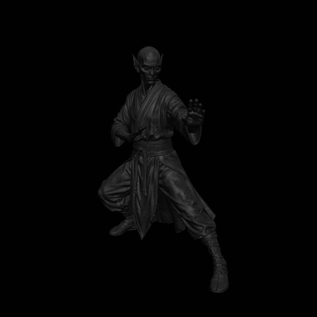 A dnd miniature githzerai zerth AR model.
