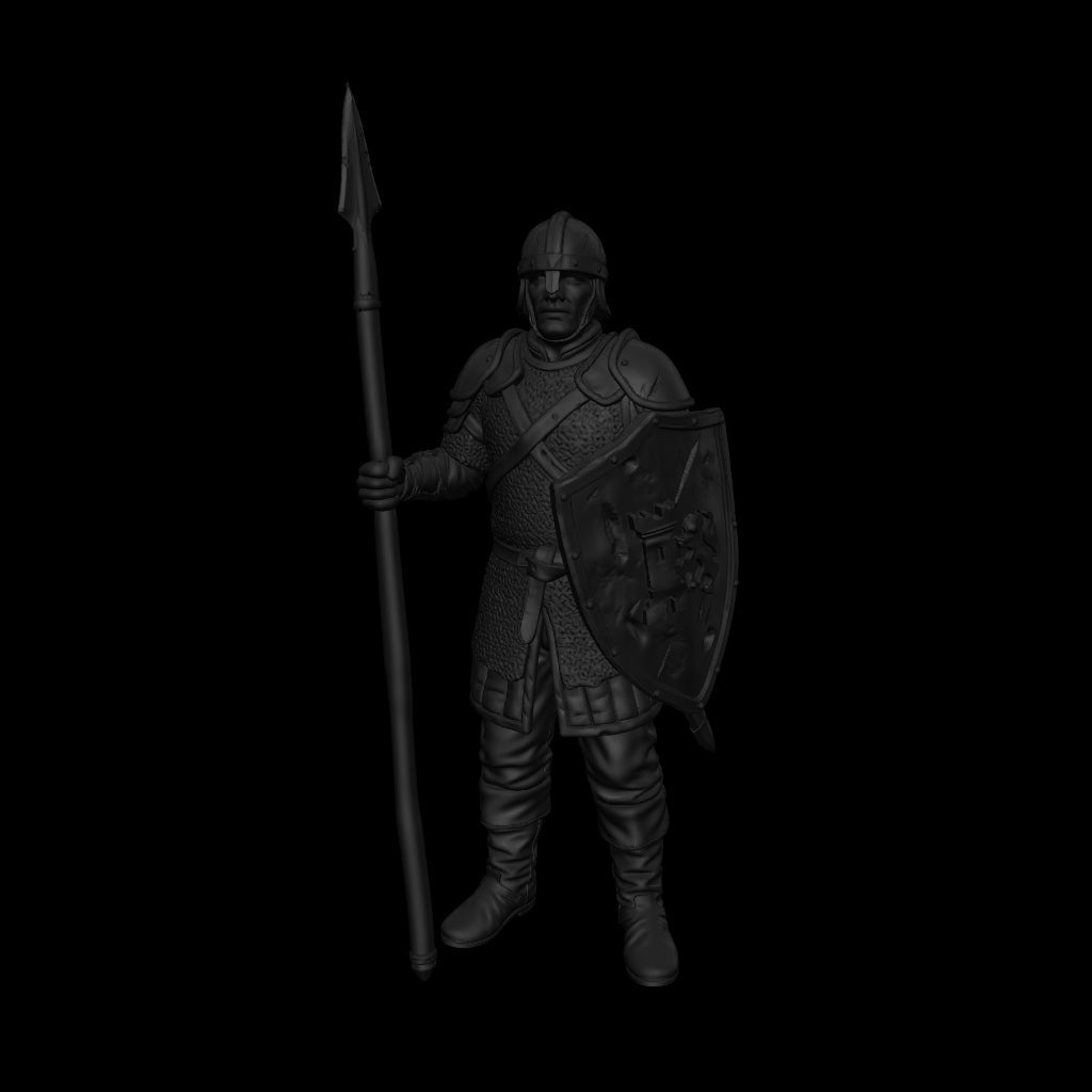 A dnd miniature guard AR model.
