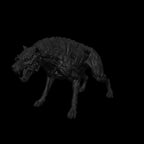 A dnd miniature hell hound AR model.
