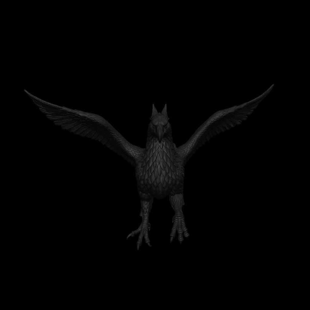 A dnd miniature hippogriff AR model.
