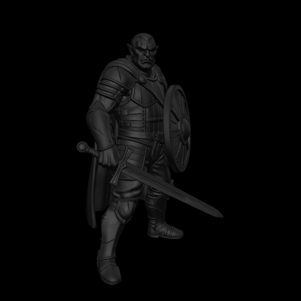 A dnd miniature hobgoblin AR model.
