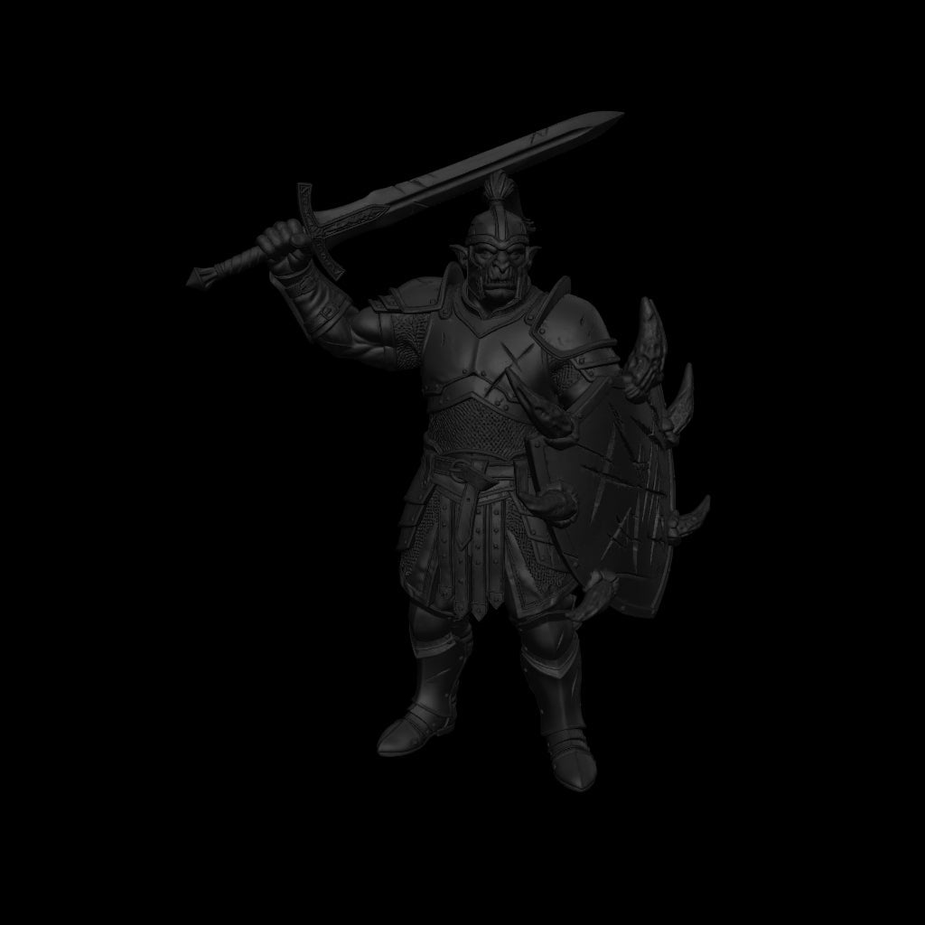 A dnd miniature hobgoblin captain AR model.