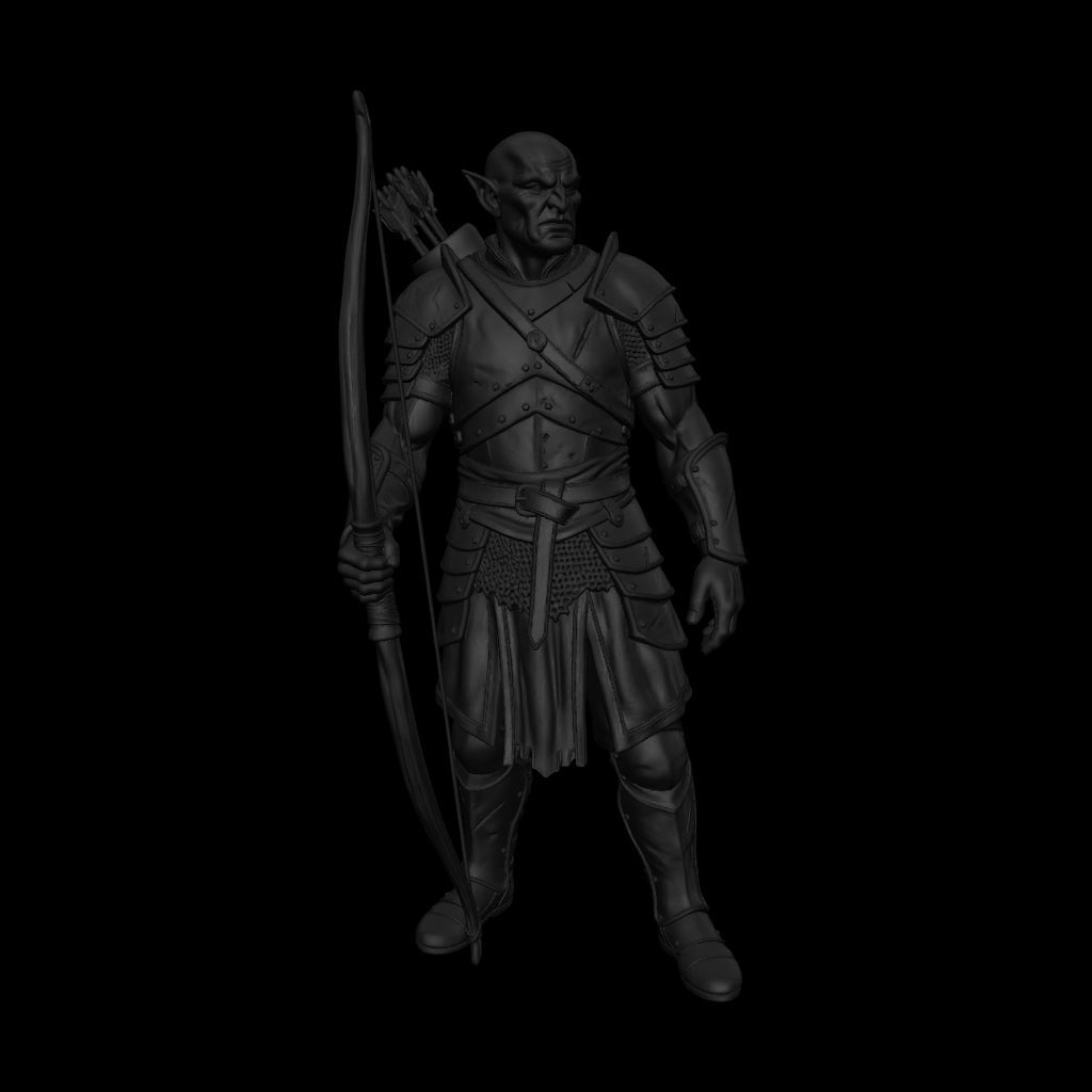 A dnd miniature hobgoblin AR model.
