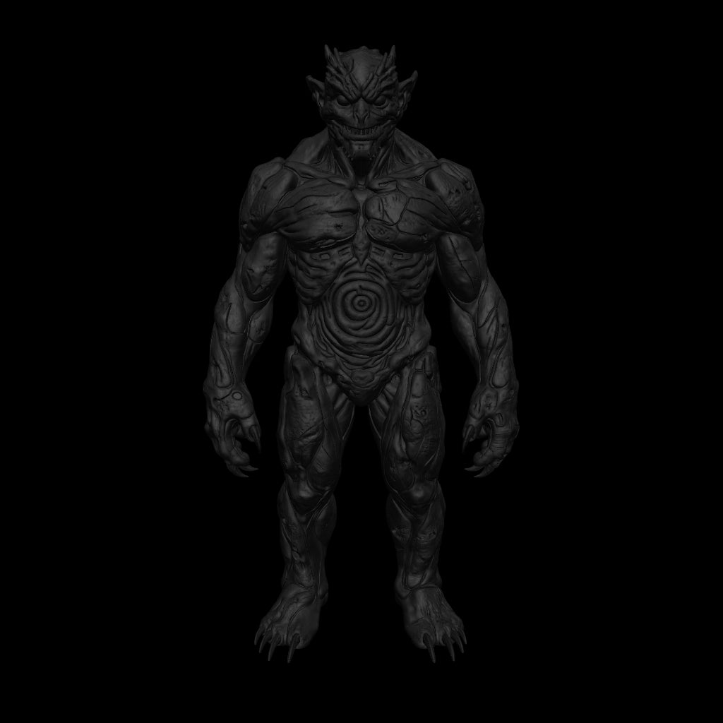 A dnd miniature magmin AR model.
